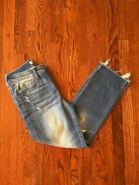 Flying Monkey Blue Denim Jeans with Contrast Stitching